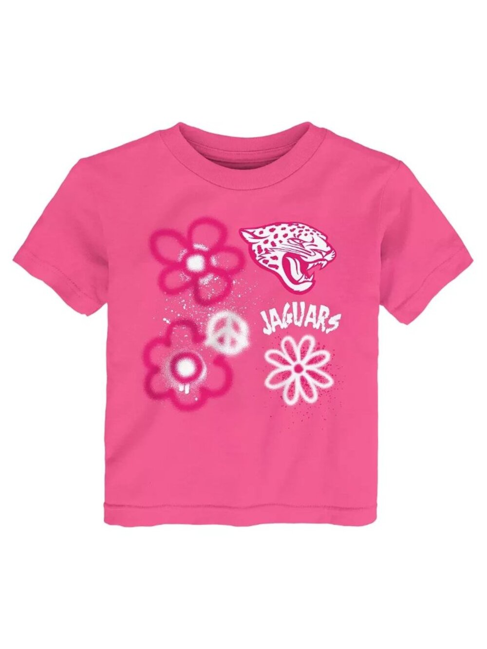NFL Team Apparel Toddler Jacksonville Jaguars Pink Flower Power T-Shirt Size 3T